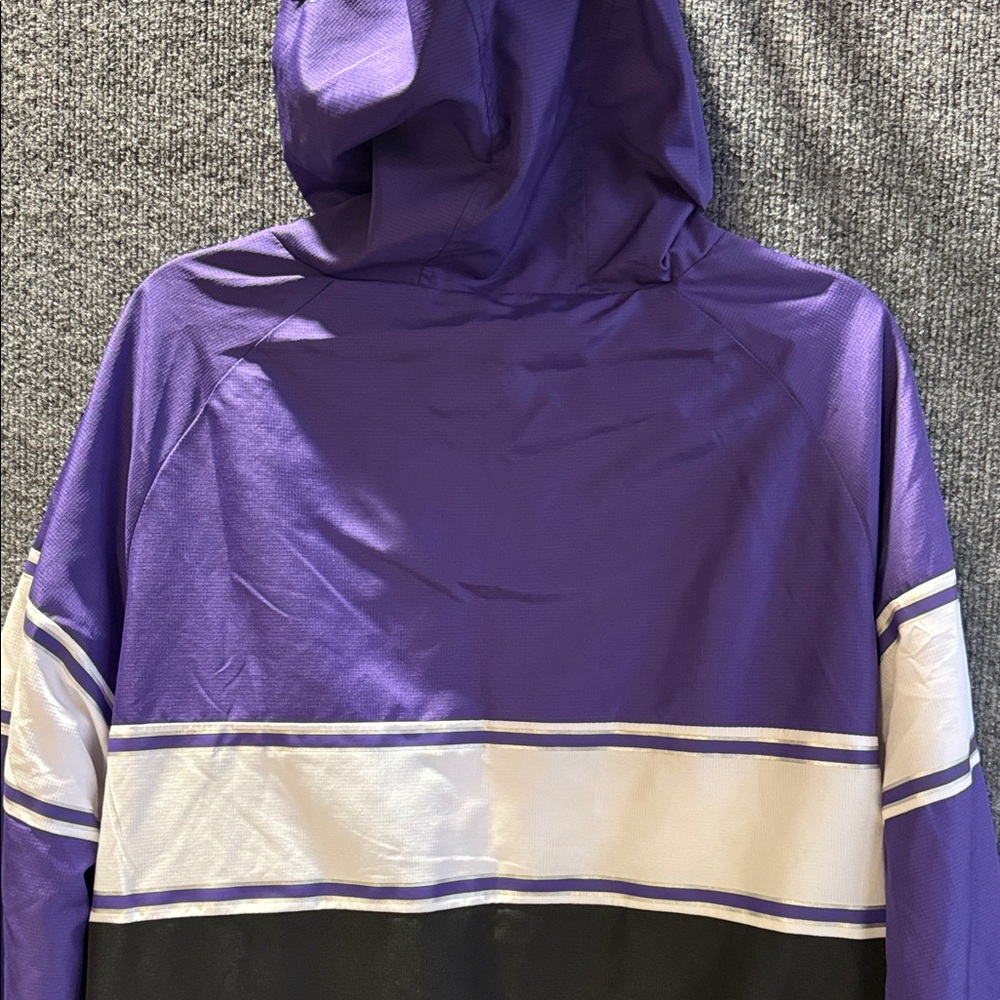 Colorado Rockies New Era Windbreaker with Hood - Purple Black White Men’s Large - Picture 10 of 15